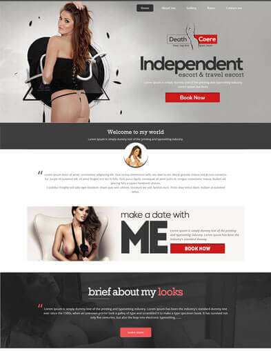 escort agency webdesign