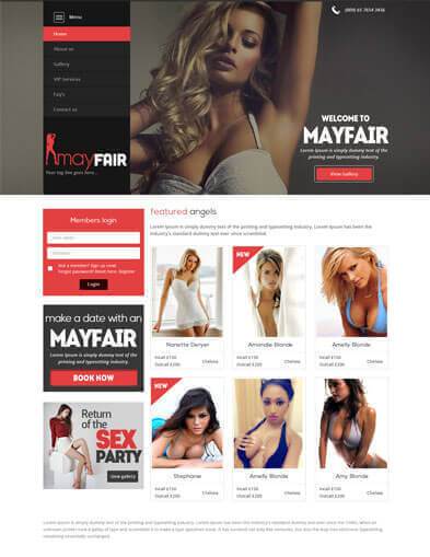 escort agency webdesign